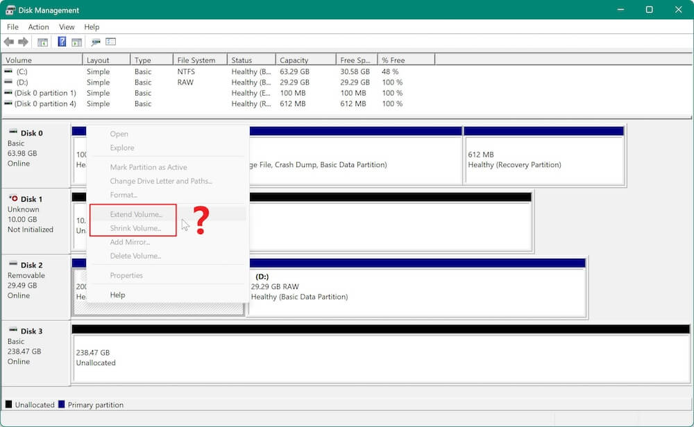 how to open and use Disk Management on Windows