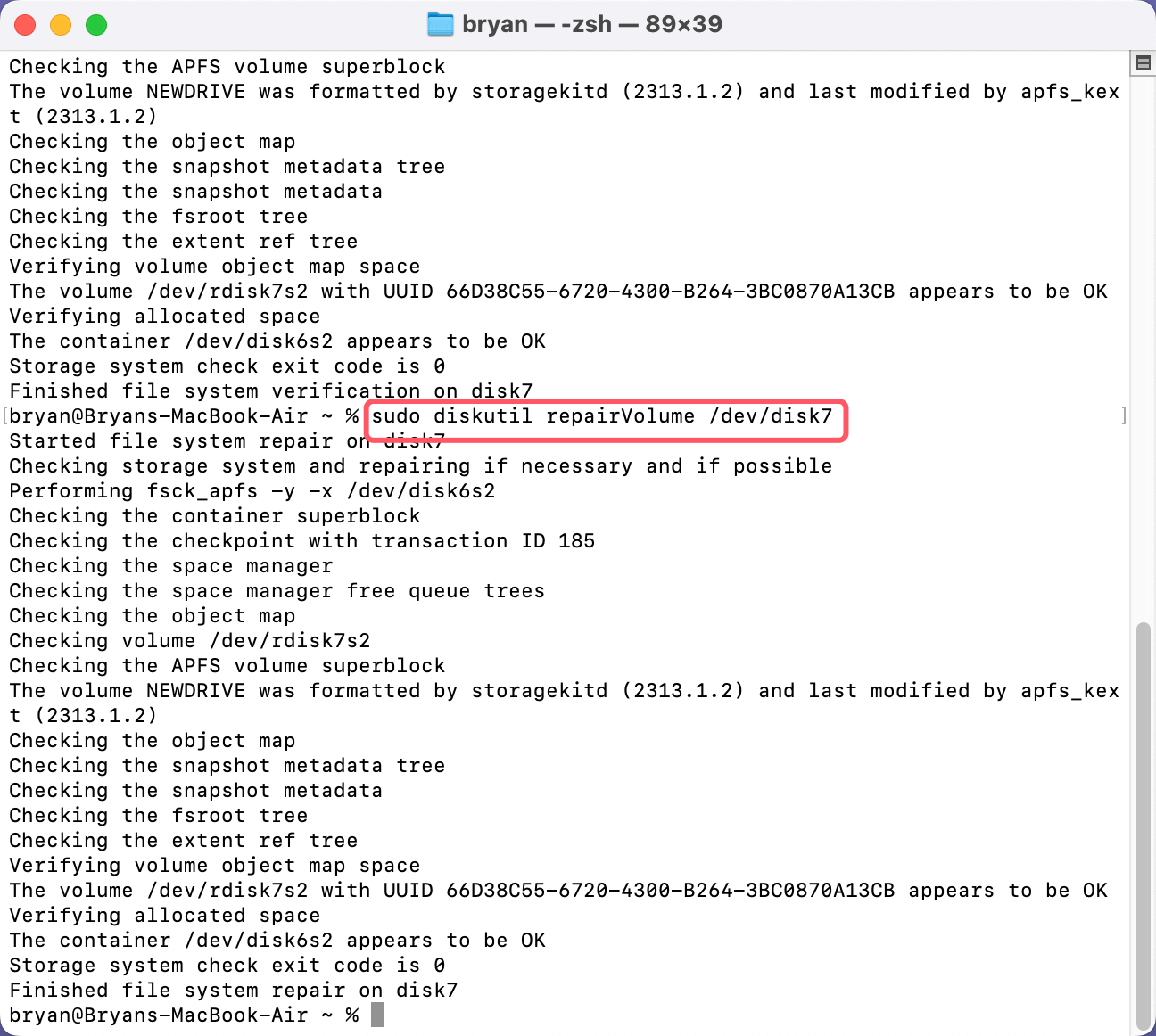 APFS object map is invalid