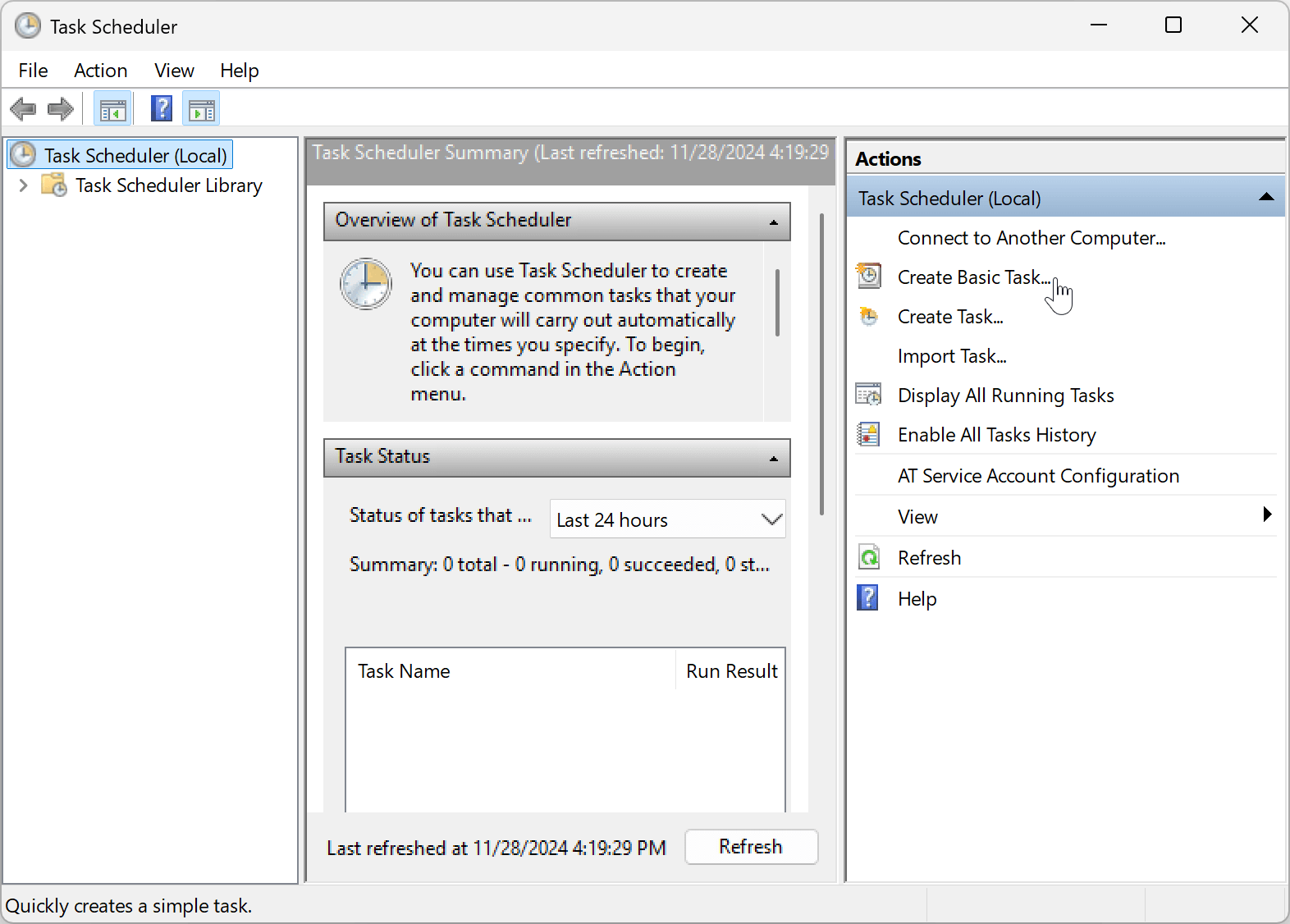 automatically empty the Recycle Bin
