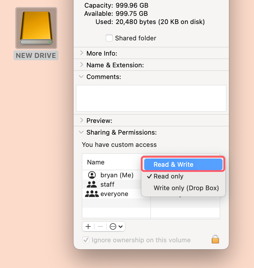 My Brand New External Hard Drive Is Read-only on Mac