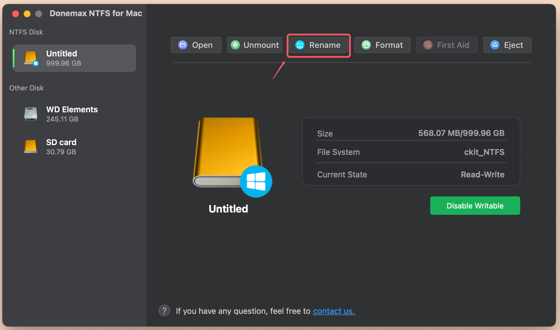 Donemax NTFS for Mac