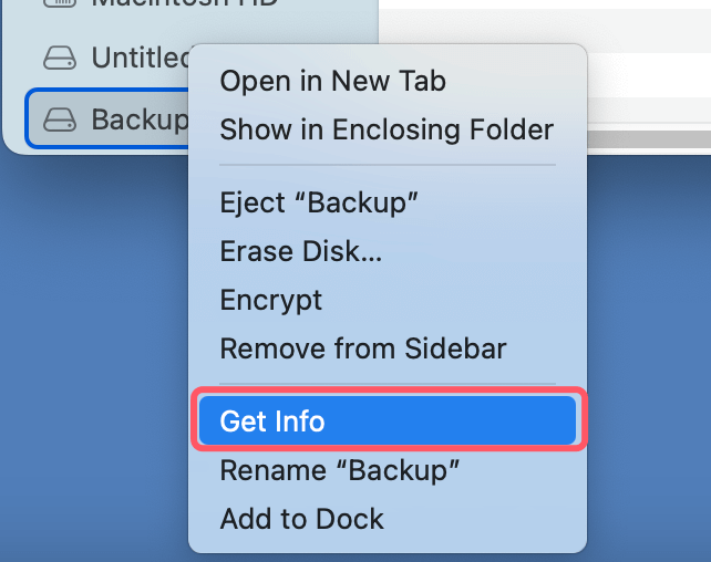 Can't Select an External Hard Drive for Time Machine Backup Disk
