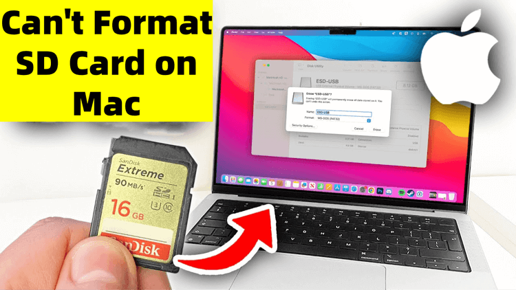 Can not Format or Erase an SD Card on Mac