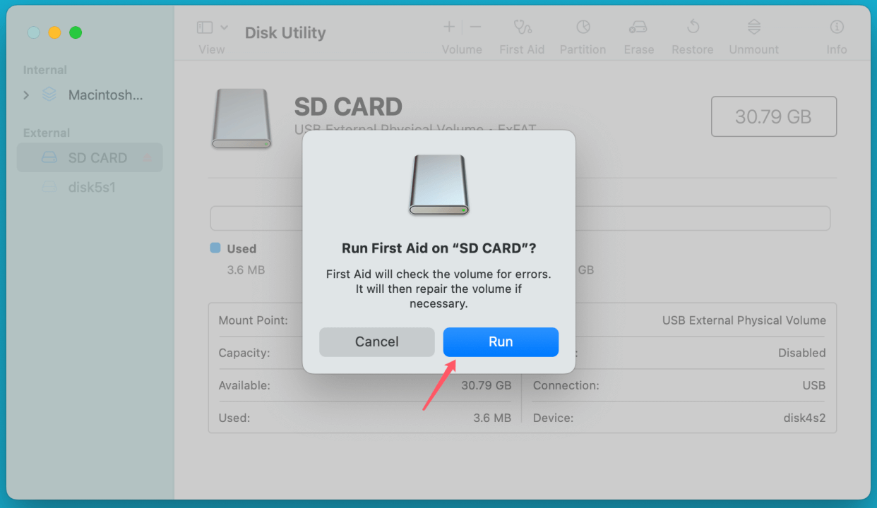 Can not Format or Erase an SD Card on Mac