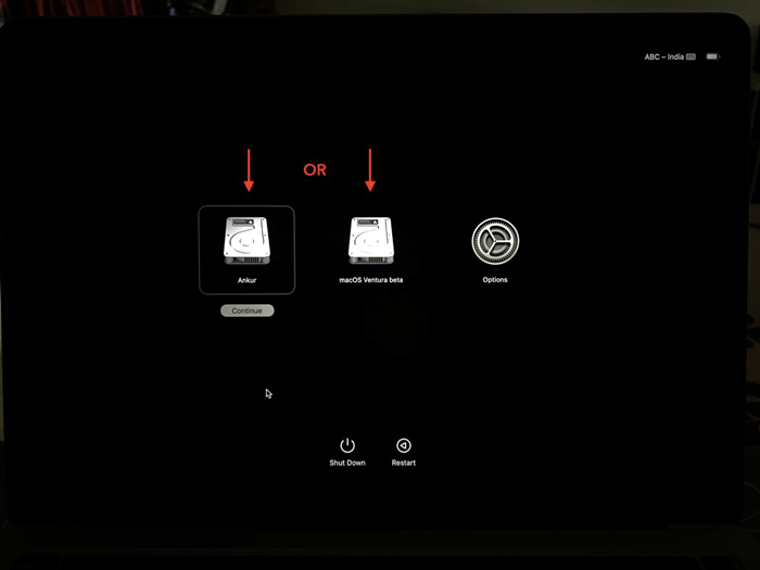 Start your M2 Chip Mac from an external hard drive once