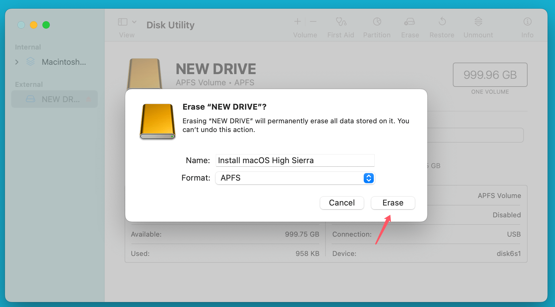 clean installation for macOS High Sierra