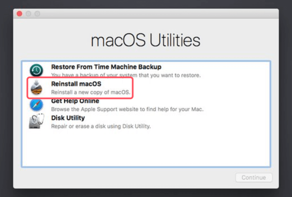 clean installation for macOS High Sierra