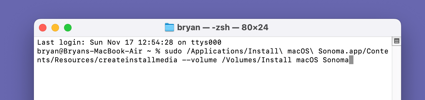 clean install macOS Sonoma on your Mac
