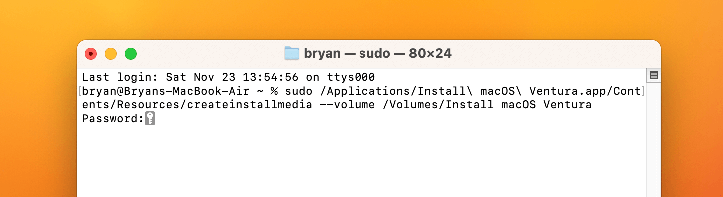 Clean Install macOS Ventura