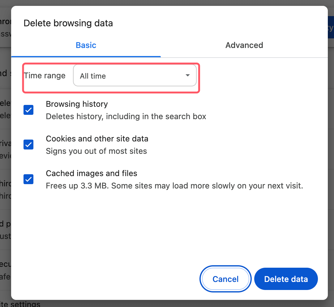 quickly clear Chrome's visiting histories on Mac