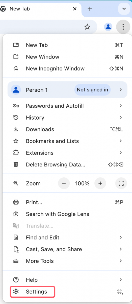 Clear Chrome Data on Mac