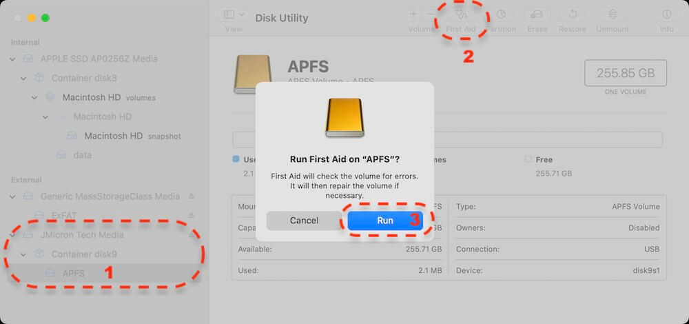clone ExFAT to APFS drive on Mac