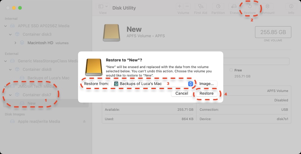 Clone Time Machine Drive to a New Drive