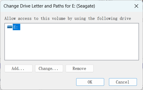 Click Add and assign a new drive letter