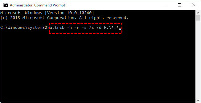 Use Command Prompt (CMD) to Unhide Files