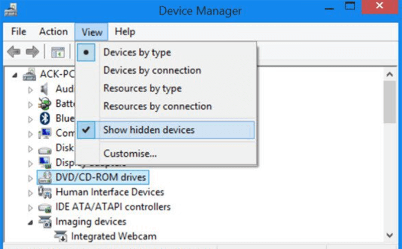Check for Hidden Devices