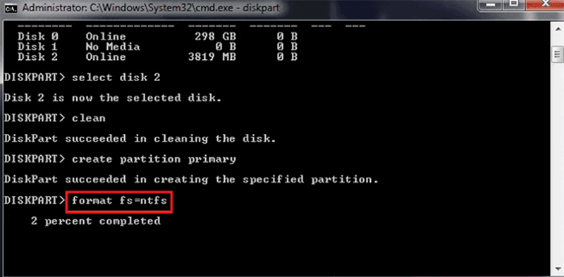 Use Diskpart Command