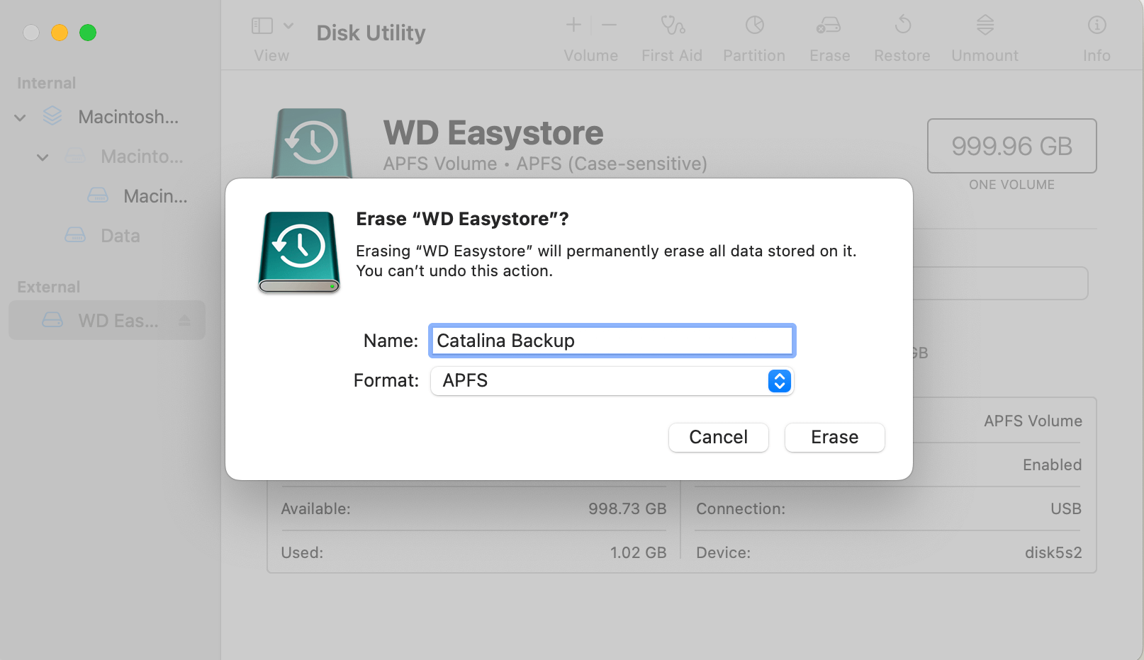 Creating a bootable clone for macOS Catalina