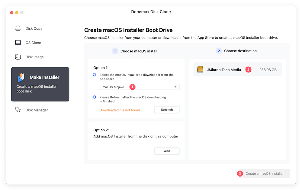 Creating a bootable USB installer for macOS Mojave