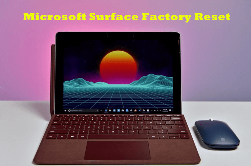 factory reset Microsoft Surface