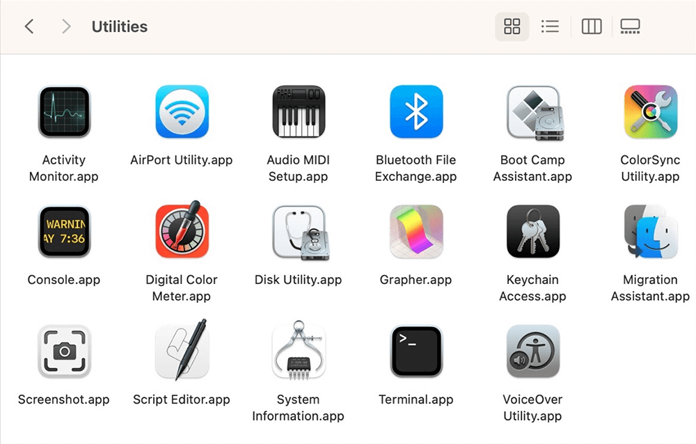 using the Disk Utility tool