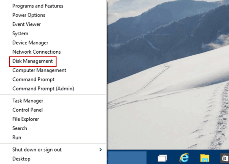 Choose Disk Management