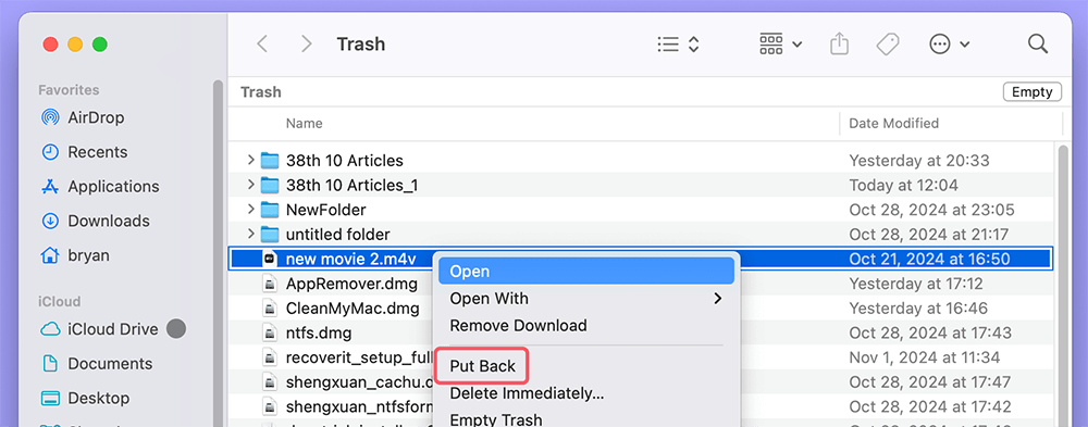 macOS Trash