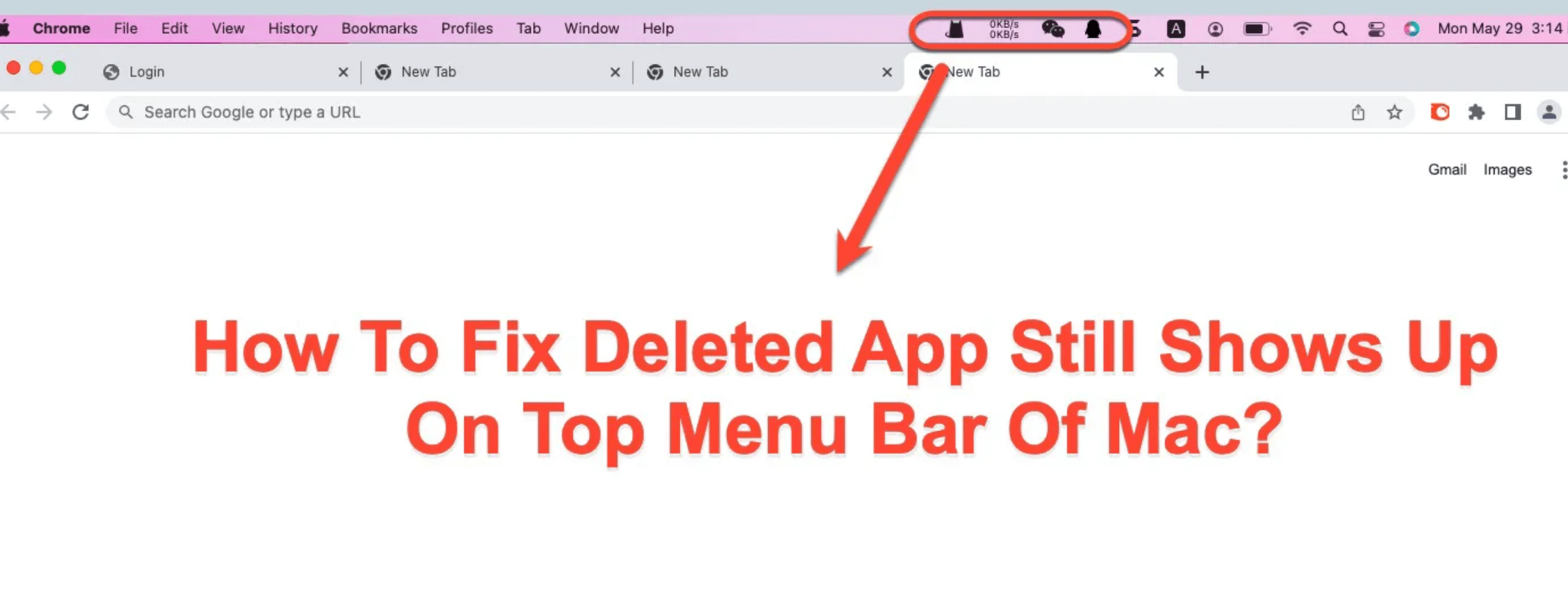 deleted apps may continue appearing on your Mac