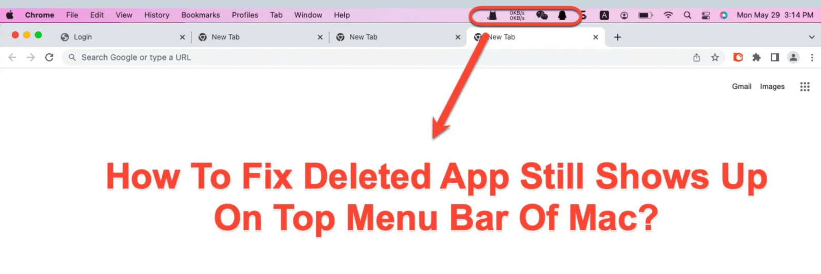 Deleted App Still Shows Up on Top Menu Bar of Mac