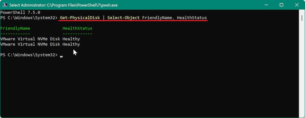 how to detect disk failure on Windows
