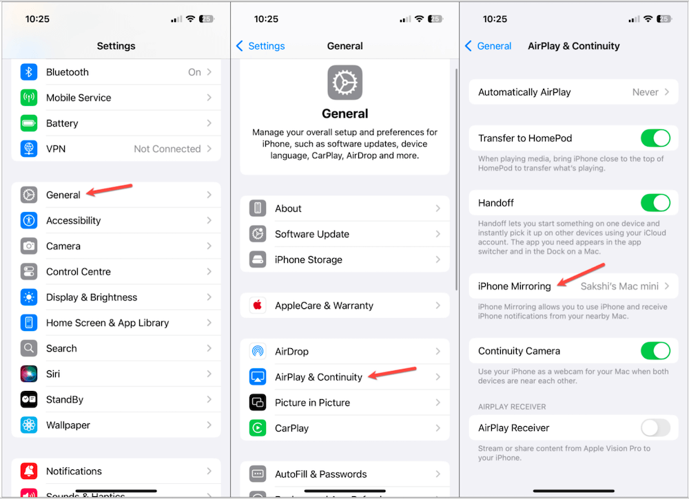 disable iPhone mirroring on Mac