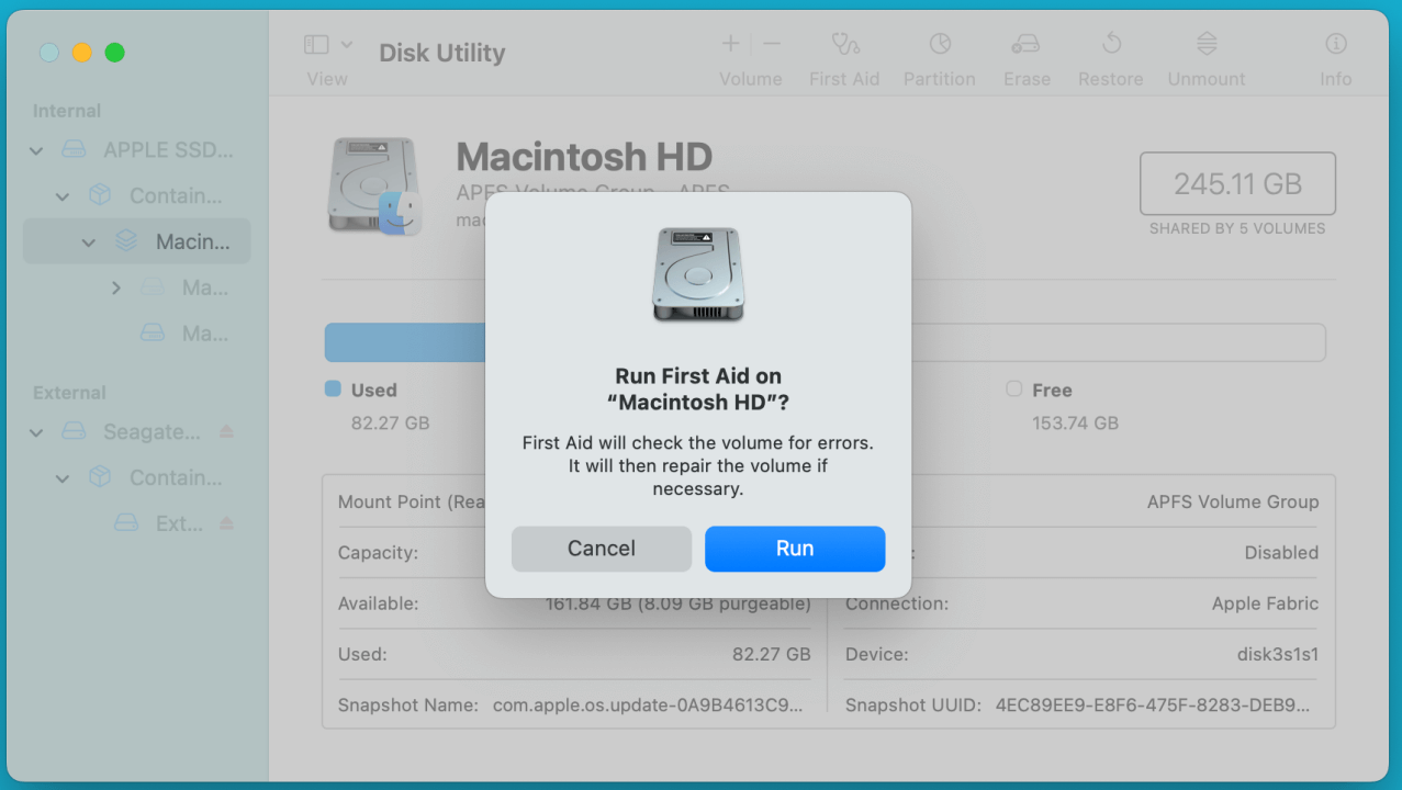 perform a 1:1 disk copy on macOS Sequoia