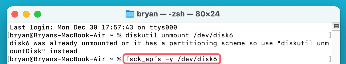 Disk Utility Can't Check and Repair APFS Volume or APFS Container