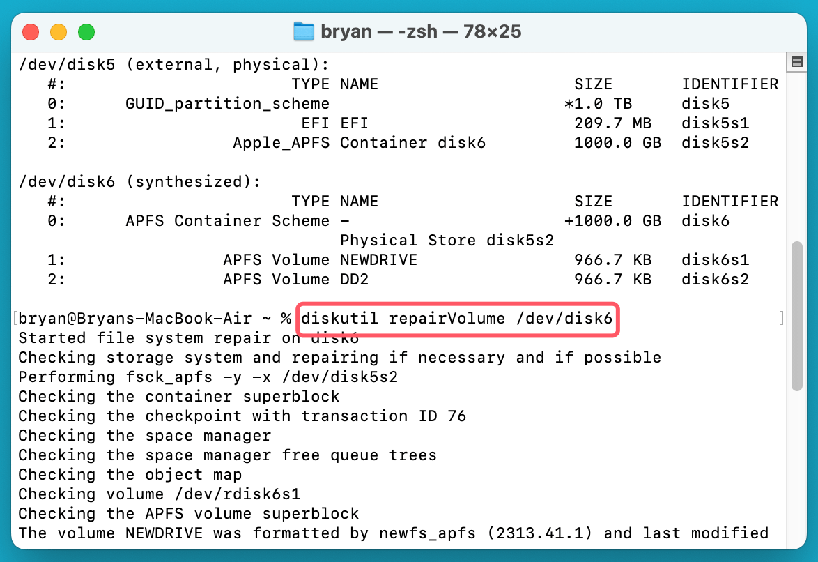 Disk Utility Can't Check and Repair APFS Volume or APFS Container