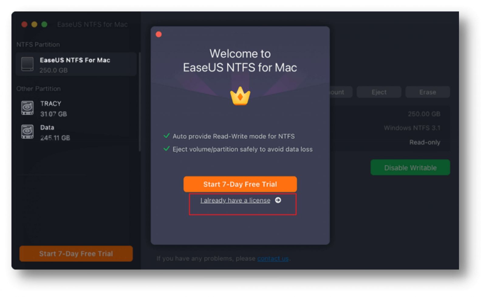 EaseUS NTFS for Mac