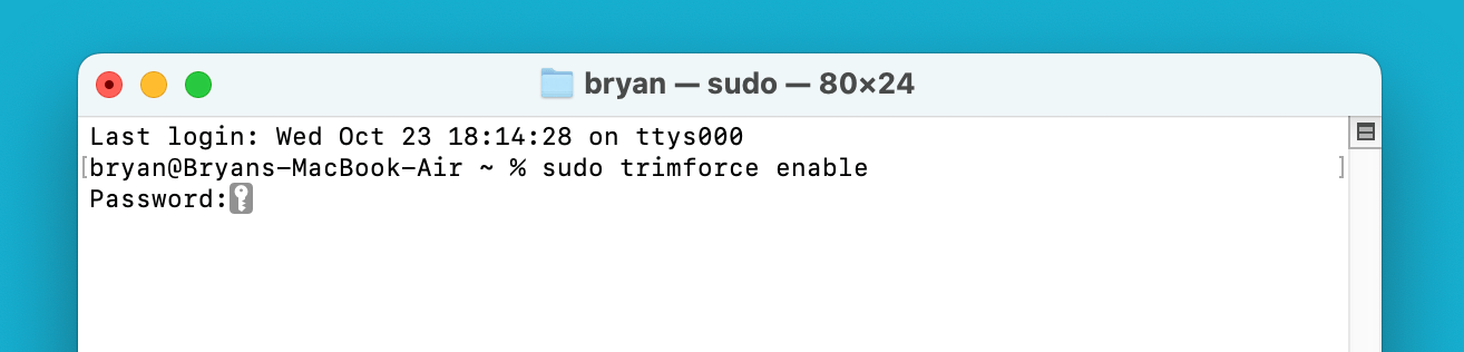 Enable TRIM on macOS