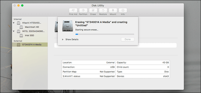 utility to format hard drive for mac os