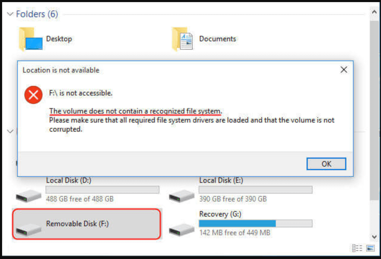 External Hard Drive is Detected But Can't Open It