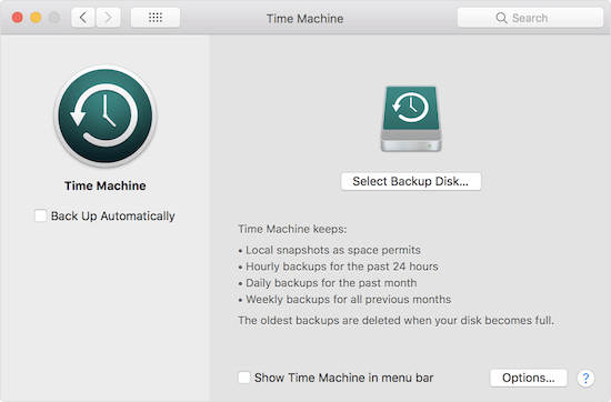 Steps to Back Up Using Time Machine