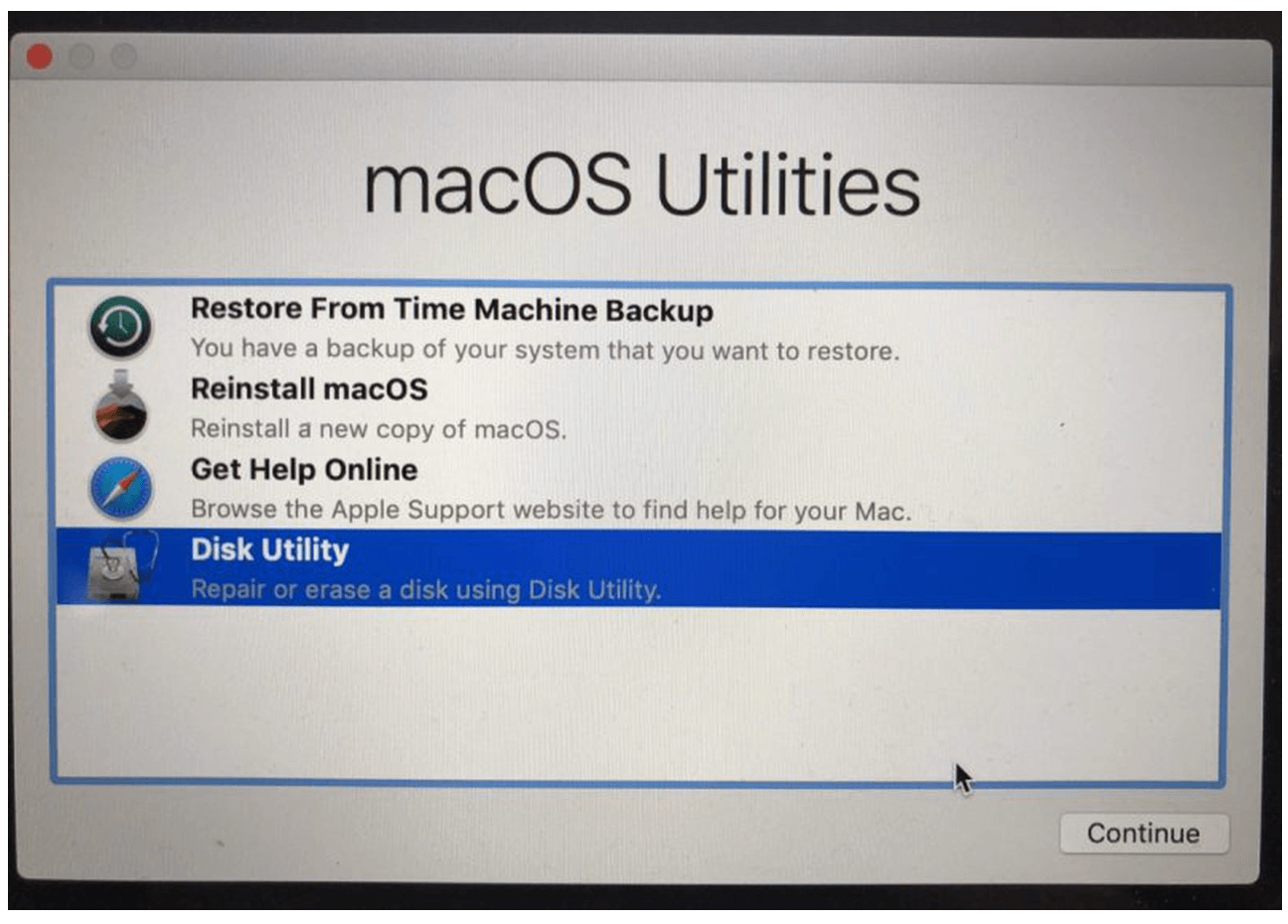 factory reset macOS Sierra