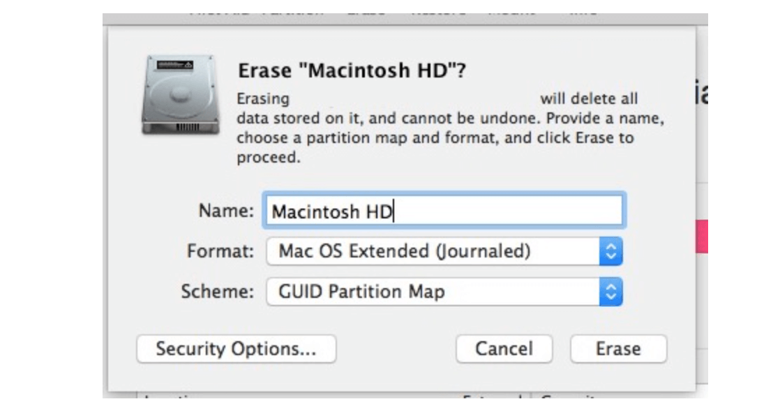 factory reset macOS Sierra