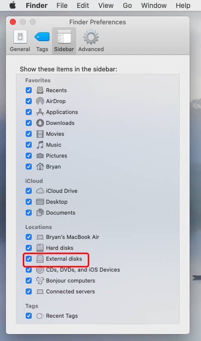 external hard drive not showing up on mac disk utility