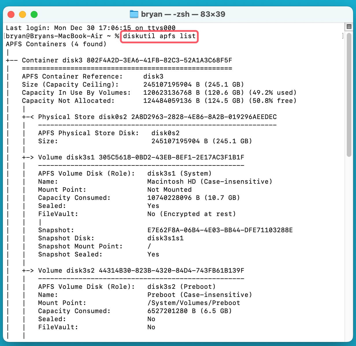 Dealing with an unmountable APFS container