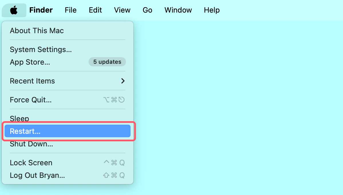 Restart Your Mac