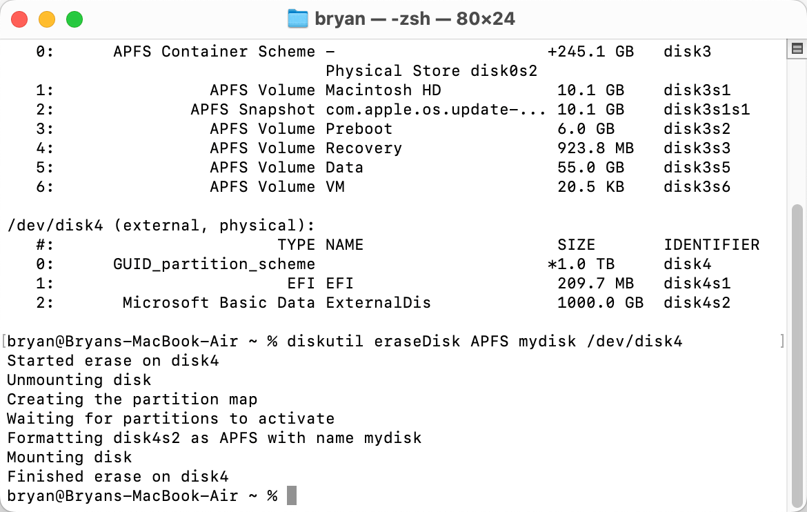 fix can not erase a drive to APFS on Mac