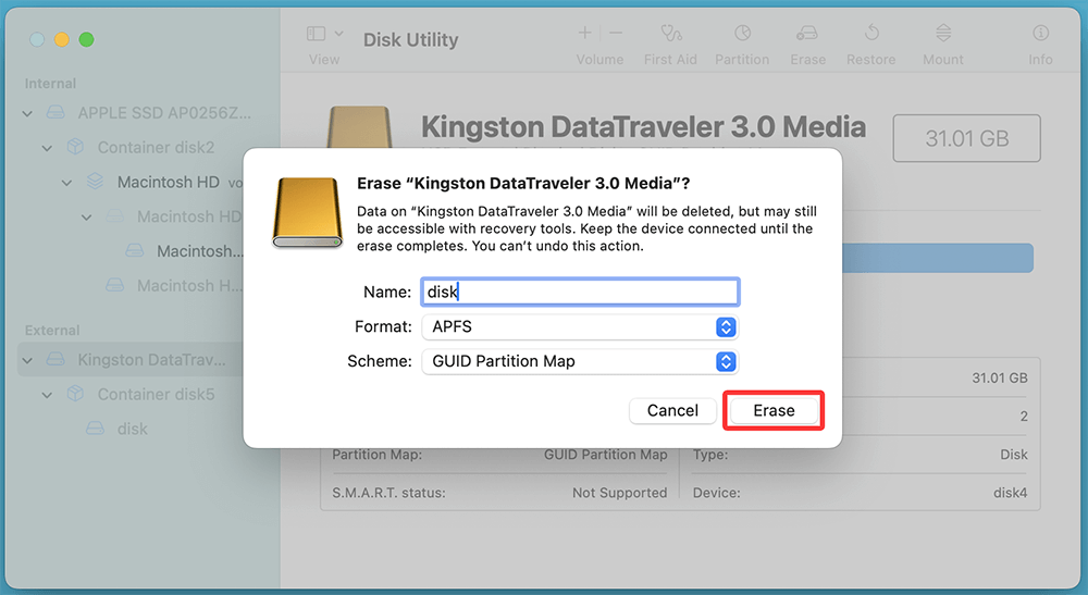 Use Disk Utility to Erase and Reformat