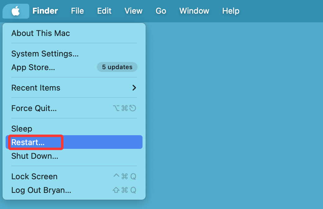 Restart Your Mac
