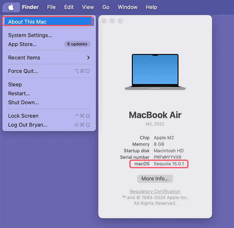 Verify the Current macOS Version