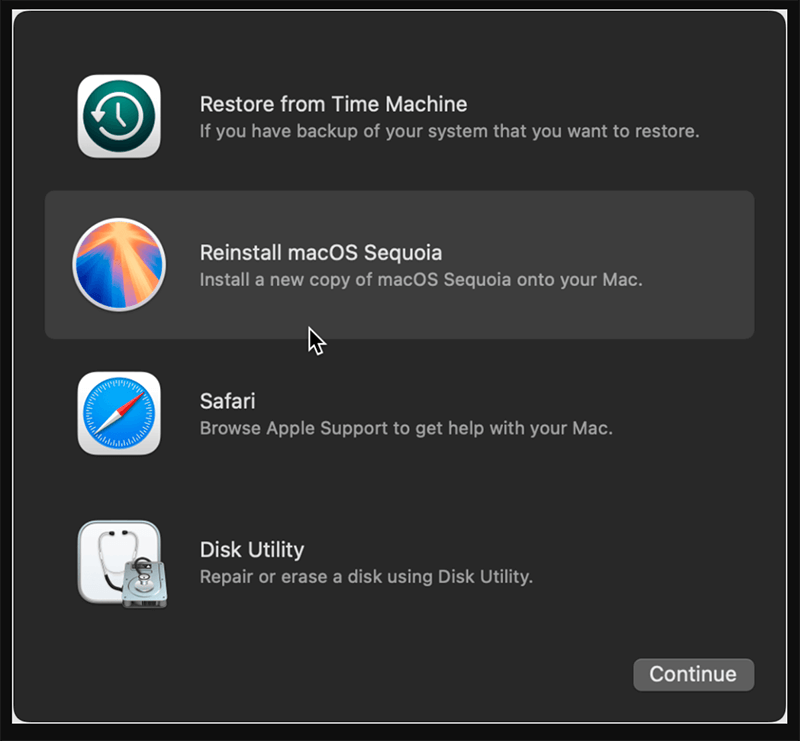 Reinstall macOS