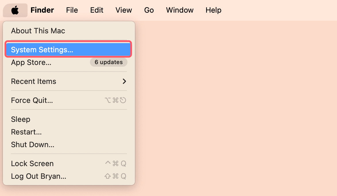 Go to System Preferences/Settings
